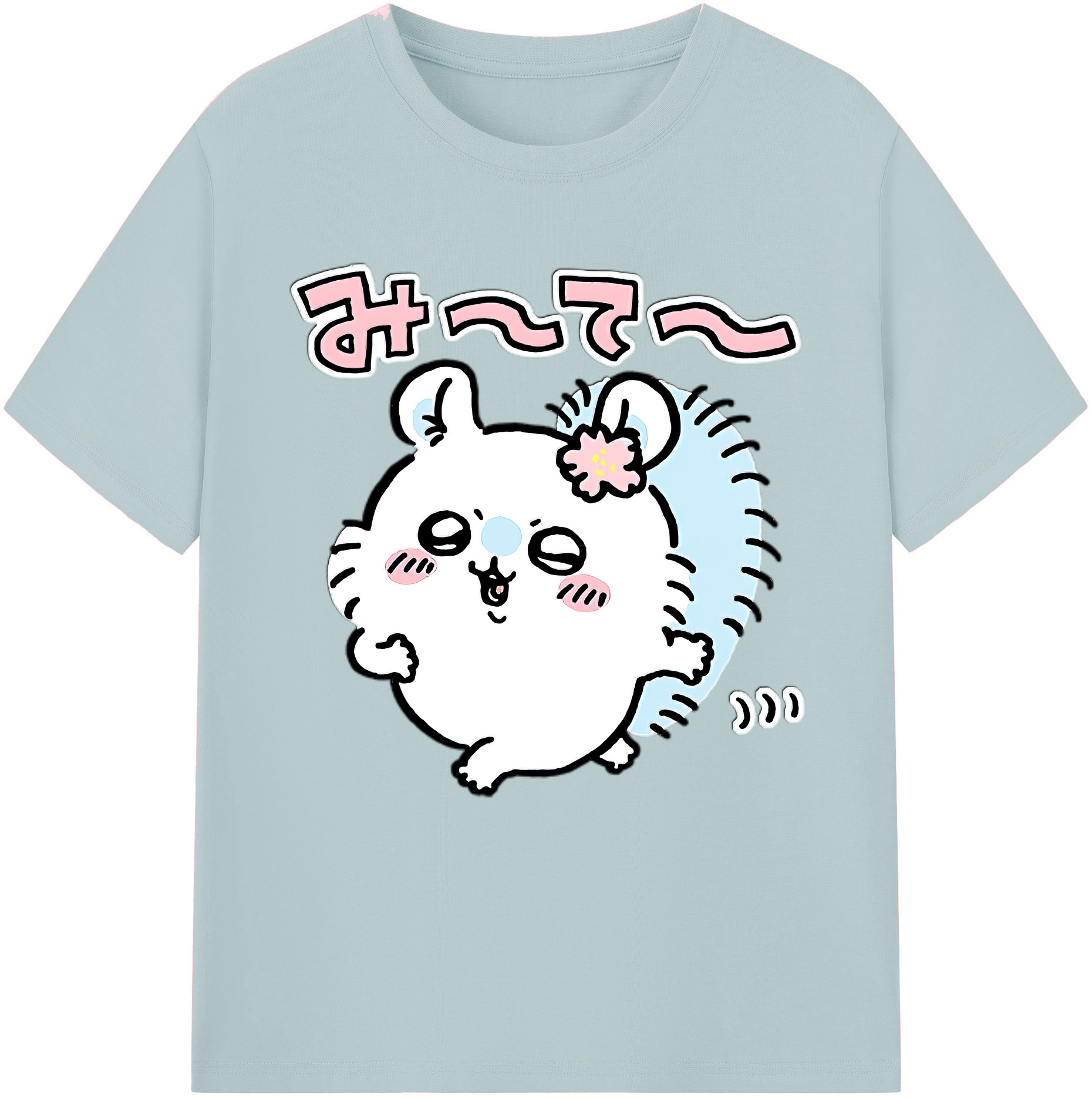 （画像用） ちいかわ モモンガ Chii-kawa Momonga 綿100％半袖Tシャツ（フロントプリント）